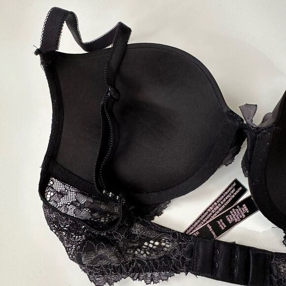 Victoria’s Secret Dream Angels Lace Push Up Black Bra size 32C - Picture 8 of 12